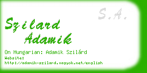 szilard adamik business card