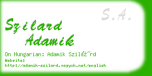 szilard adamik business card